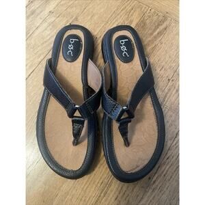 B.O.C. Women’s Sandals 7 Black & Silver Born Casual Comfort Comfortable